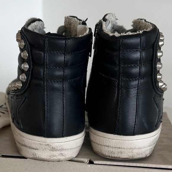 Golden Goose black leather studded slide sneakers EUC! - Picture 5 of 7